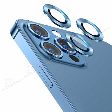 iPhone 13 Pro / 13 Pro Max CL-02 Mavi Kamera Lens Koruyucu