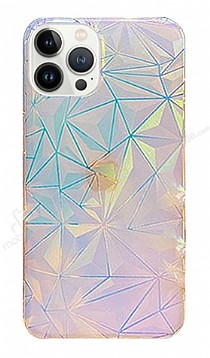 iPhone 13 Pro Kamera Korumal Hologram Prizma Silikon Klf