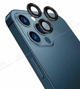 iPhone 13 Pro Max Siyah Metal Kamera Lens Koruyucu
