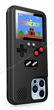 iPhone 13 Pro Max Oynanabilir Tetris Gameboy Siyah Telefon Klf