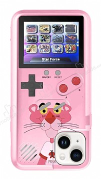 iPhone 14 Oynanabilir Tetris Gameboy Pembe Telefon Klf Panter