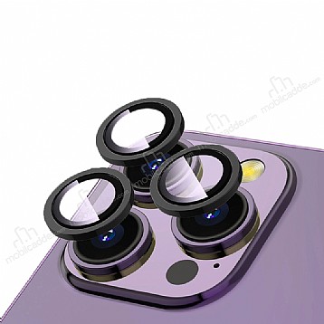 iPhone 15 Pro Metal Siyah Safir Kamera Lens Koruyucu