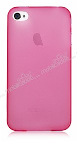 iPhone 4 / 4S Ultra nce effaf Pembe Silikon Klf