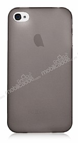 iPhone 4 / 4S Ultra nce effaf Siyah Silikon Klf