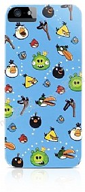 iPhone SE / 5 / 5S Angry Birds Classic Mavi Rubber Klf