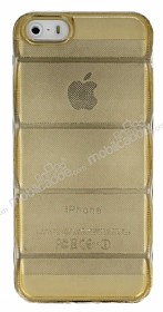 iPhone SE / 5 / 5S Bubble effaf Gold Silikon Klf