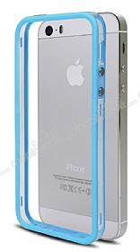 iPhone SE / 5 / 5S Bumper ereve Mavi Klf