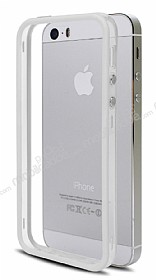iPhone SE / 5 / 5S Bumper ereve Beyaz Klf