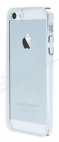 iPhone SE / 5 / 5S Silver Kenarl effaf Rubber Klf