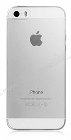 iPhone SE / 5 / 5S Ultra nce effaf Beyaz Silikon Klf