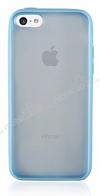 iPhone 5C Silikon Kenarl Mavi Rubber Klf