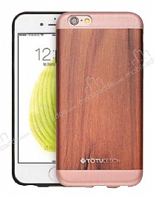 Totu Design iPhone 6 / 6S Ahap Grnml Rose Gold Silikon Klf