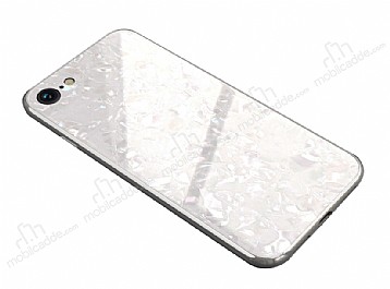 iPhone 6 / 6S Granit Desenli Beyaz Rubber Klf
