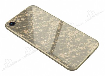 iPhone 6 / 6S Granit Desenli Gold Rubber Klf