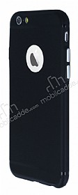 iPhone 6 / 6S Metal Tulu Mat Siyah Silikon Klf