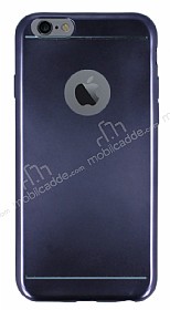 iPhone 6 Plus / 6S Plus Metalik Siyah Silikon Klf