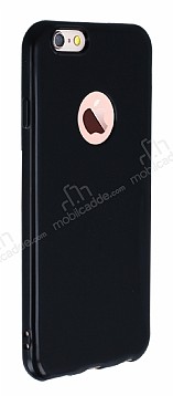 iPhone 6 / 6S Ultra nce Parlak Siyah Silikon Klf