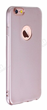 iPhone 6 / 6S Ultra nce Parlak Rose Gold Silikon Klf
