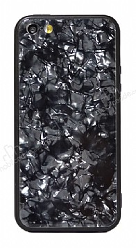 iPhone 6 Plus / 6S Plus Desenli Silikon Kenarl Siyah Rubber Klf