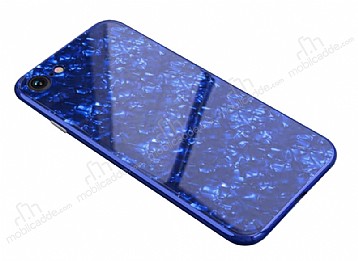 iPhone 6 Plus / 6S Plus Granit Desenli Mavi Rubber Klf