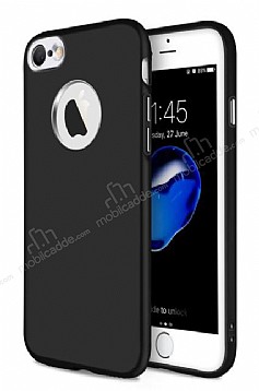 iPhone 6 Plus / 6S Plus Metal Kamera Korumal Siyah Silikon Klf