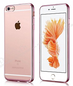 iPhone 6 Plus / 6S Plus Rose Gold Kenarl effaf Rubber Klf