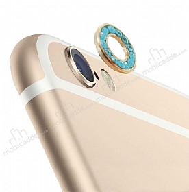 iPhone 6 Plus / 6S Plus Mavi Tal Kamera Lensi Koruyucu