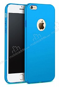 iPhone 6 Plus / 6S Plus Tam Kenar Koruma Mavi Rubber Klf
