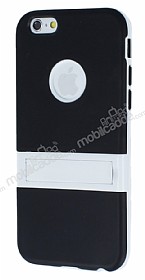 iPhone 6 Plus / 6S Plus Standl Siyah Silikon Klf