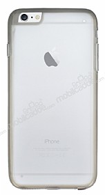 iPhone 6 Plus / 6S Plus effaf Siyah Silikon Kenarl Ultra nce effaf Rubber Klf
