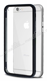 iPhone 6 / 6S Siyah Metal Kenarl Kristal Klf