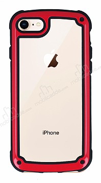 iPhone 7 / 8 Jelly Bumper effaf Ultra Koruma Krmz Klf