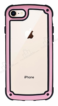 iPhone 7 / 8 Jelly Bumper effaf Ultra Koruma Pembe Klf