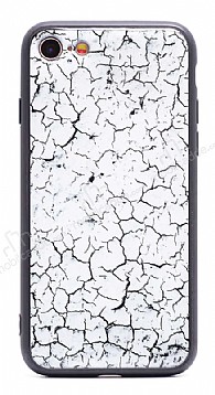 iPhone 7 / 8 Marble Beyaz Silikon Klf