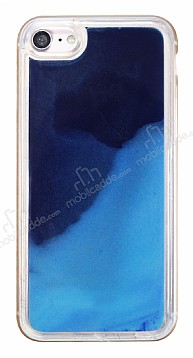iPhone 7 / 8 Neon Kumlu Lacivert Silikon Klf