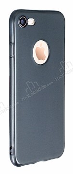 iPhone 7 / 8 Ultra nce Parlak Silver Silikon Klf