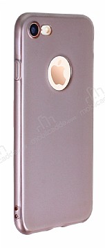 iPhone 7 / 8 Ultra nce Parlak Rose Gold Silikon Klf