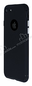 iPhone 7 / 8 Metal Tulu Mat Siyah Silikon Klf
