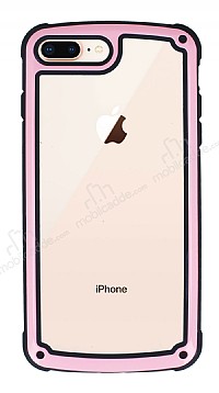 iPhone 7 Plus / 8 Plus Jelly Bumper effaf Ultra Koruma Pembe Klf