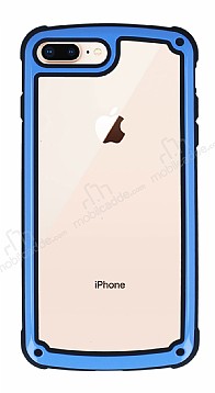 iPhone 7 Plus / 8 Plus Jelly Bumper effaf Ultra Koruma Mavi Klf