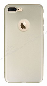 iPhone 7 Plus Mat Gold Silikon Klf