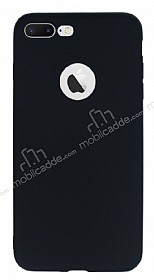 iPhone 7 Plus Mat Siyah Silikon Klf