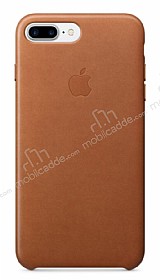 iPhone 7 Plus / 8 Plus Orjinal Saddle Brown Deri Klf