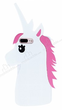 iPhone 7 Plus / 8 Plus Unicorn Beyaz Silikon Klf