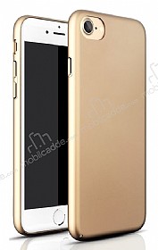 iPhone 7 / 8 Tam Kenar Koruma Gold Rubber Klf