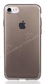 iPhone 7 / 8 Ultra nce effaf Siyah Silikon Klf