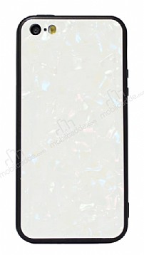 iPhone SE 2020 Desenli Silikon Kenarl Beyaz Rubber Klf