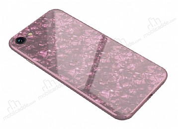 iPhone SE 2020 Granit Desenli Pembe Rubber Klf