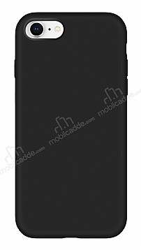 iPhone SE 2020 Rainbow Siyah Silikon Klf