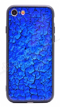 iPhone SE / 5 / 5S Marble Lacivert Silikon Klf